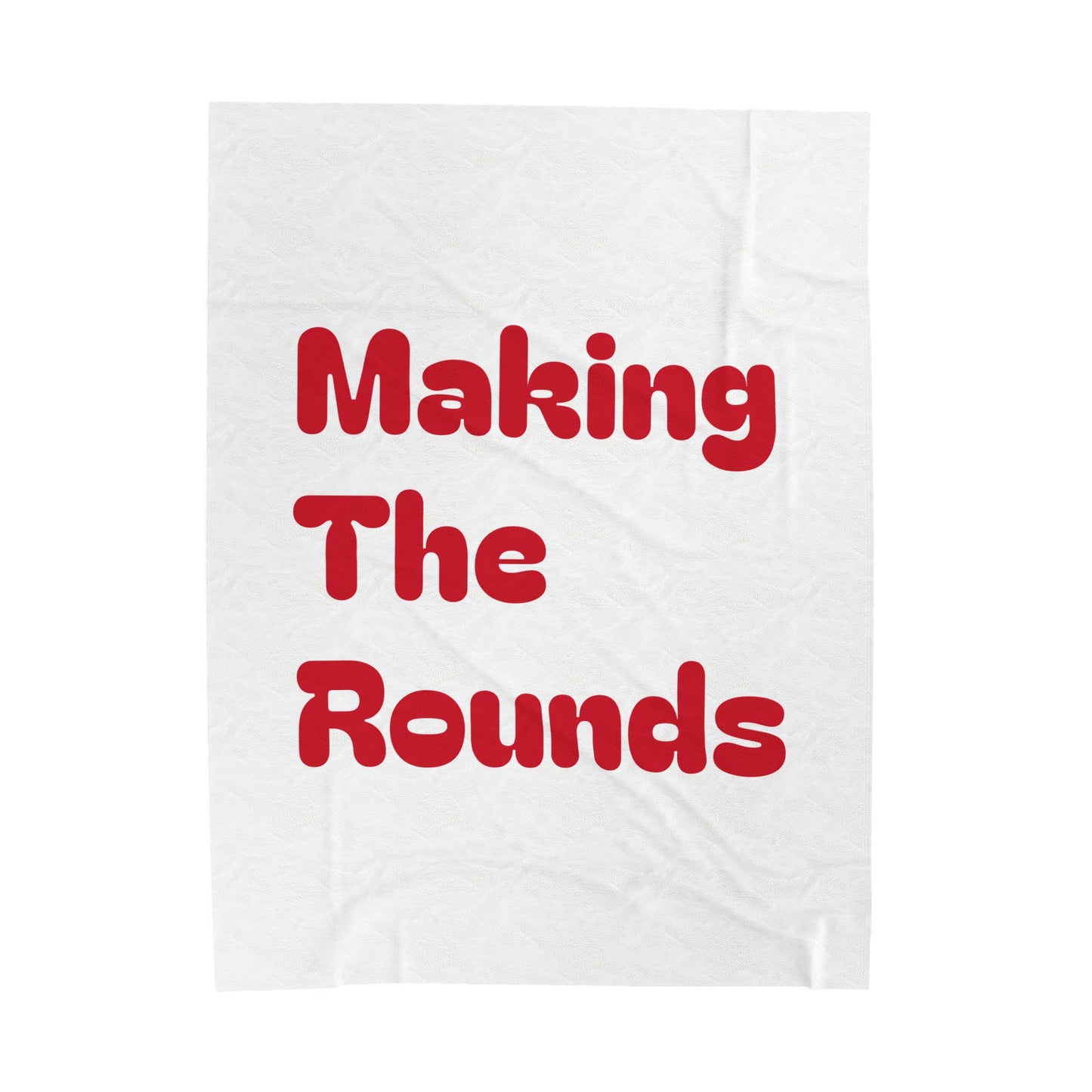 Making The Rounds Red Velveteen Plush Blanket