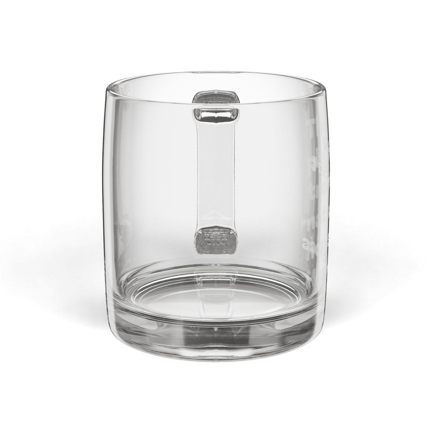 Engraved Glass Coffee Mug — 12.25 oz Personalized Clear Mug