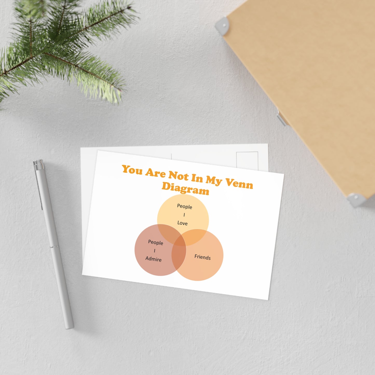 You Are Not In My Venn Diagram Orange Fine Art Postcards