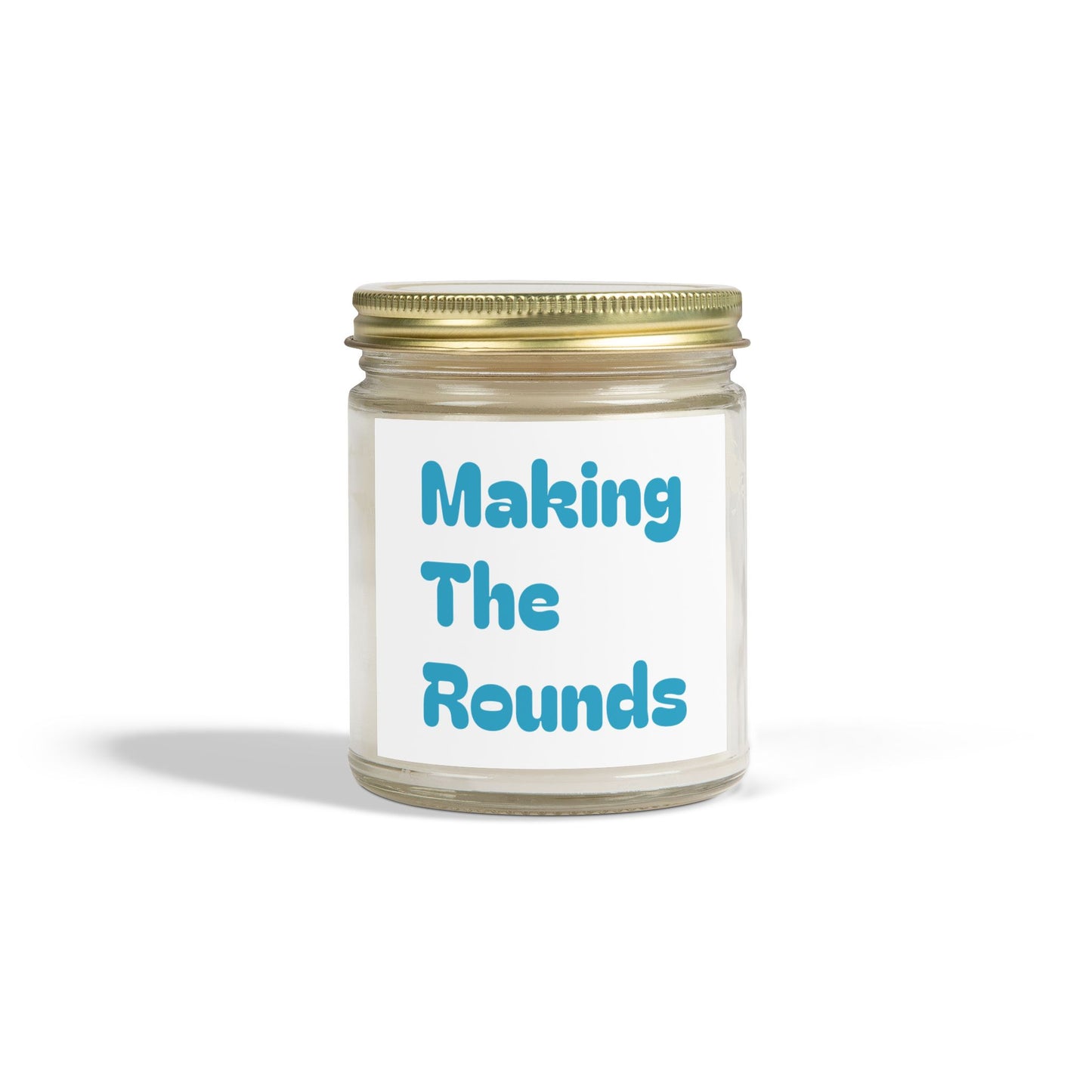 Making The Rounds Blue Scented Candles, Coconut Apricot Wax (4oz, 9oz)