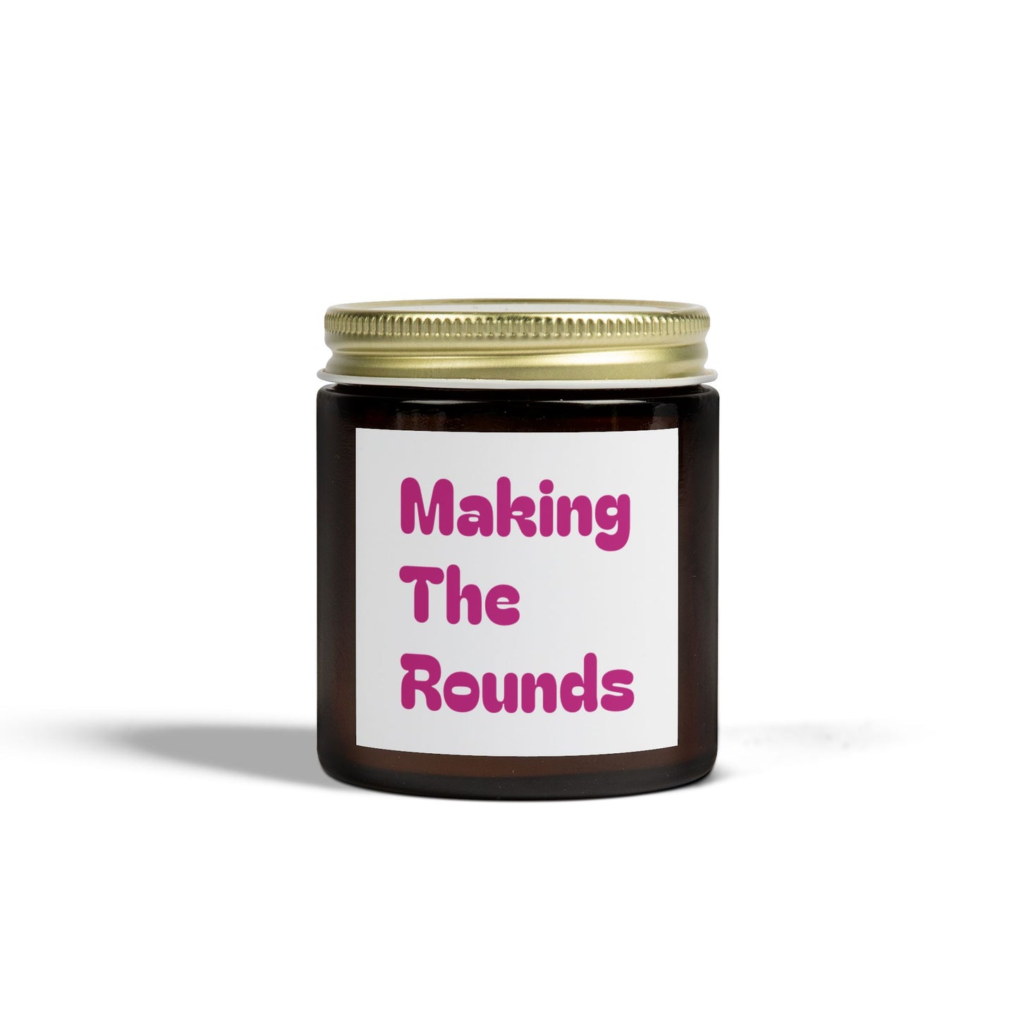 Making The Rounds Pink Scented Candles, Coconut Apricot Wax (4oz, 9oz)