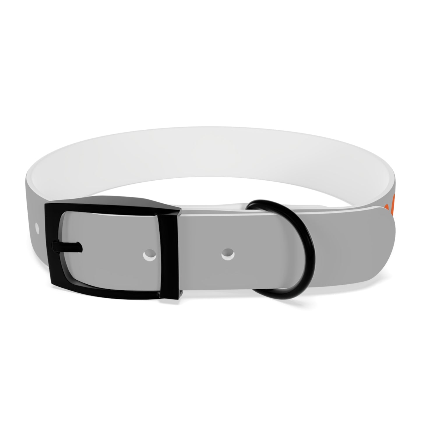 Making The Rounds Grey with Orange Dog Collar