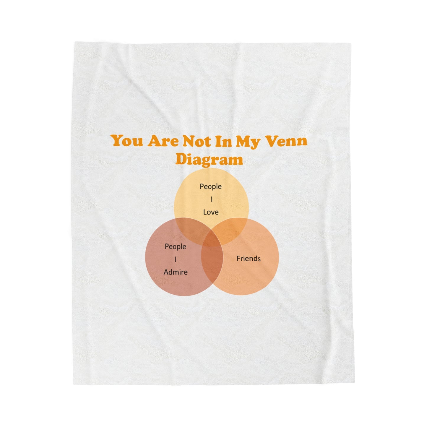 You Are Not In My Venn Diagram Orange Velveteen Plush Blanket