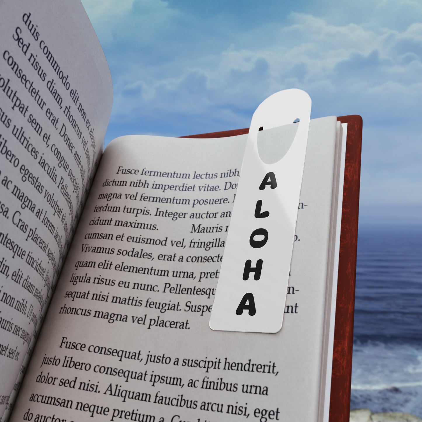 Aloha Bookmark--Black