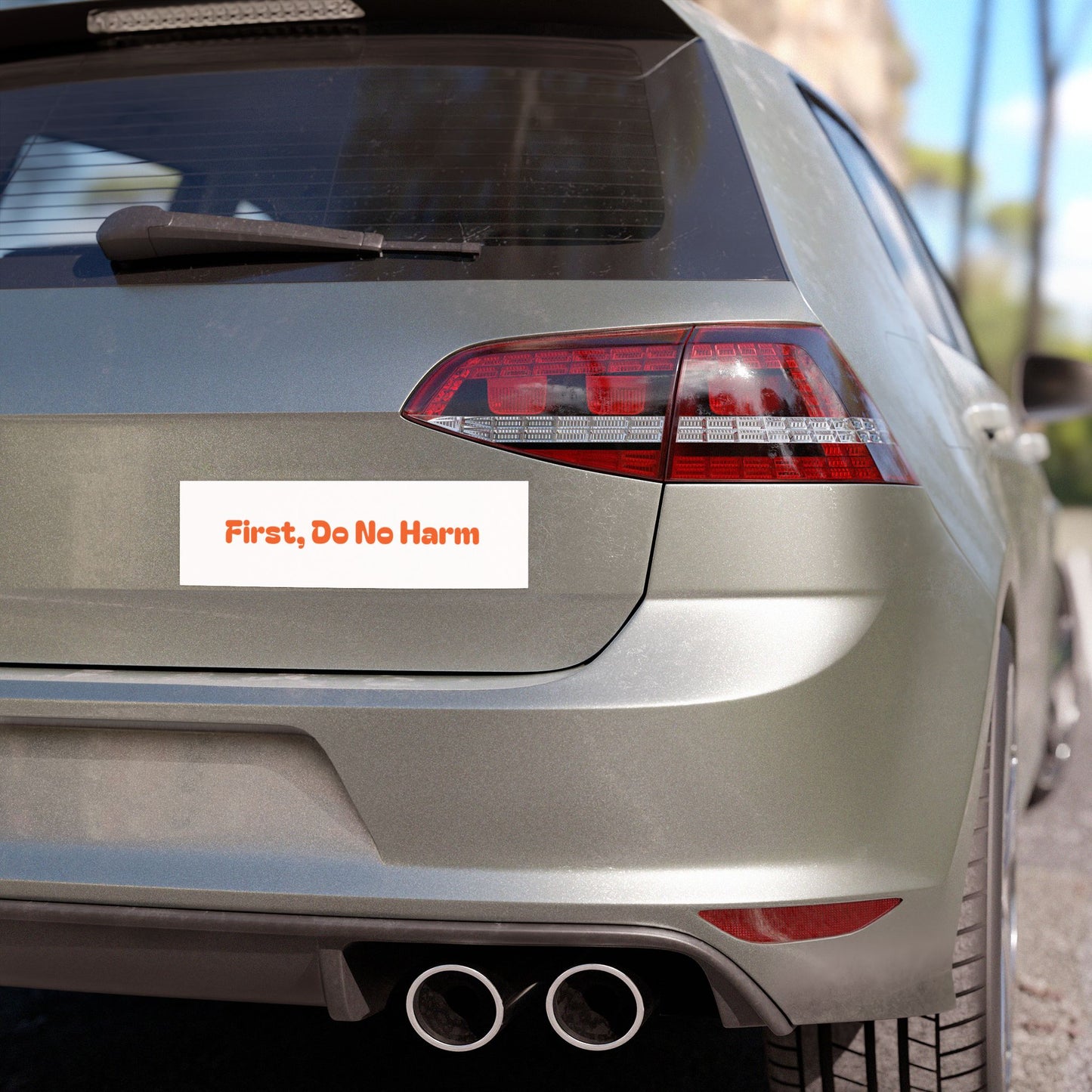 First Do No Harm Orange Car Magnets
