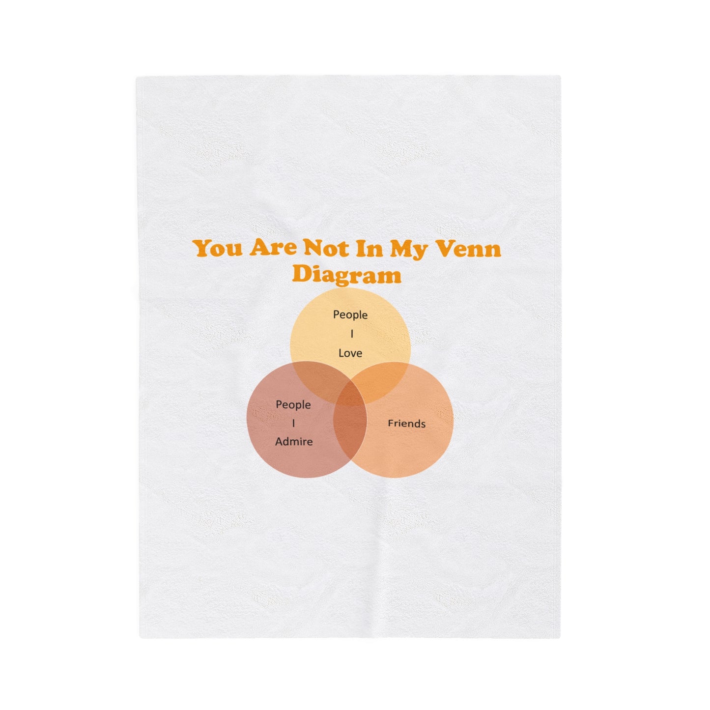You Are Not In My Venn Diagram Orange Velveteen Plush Blanket