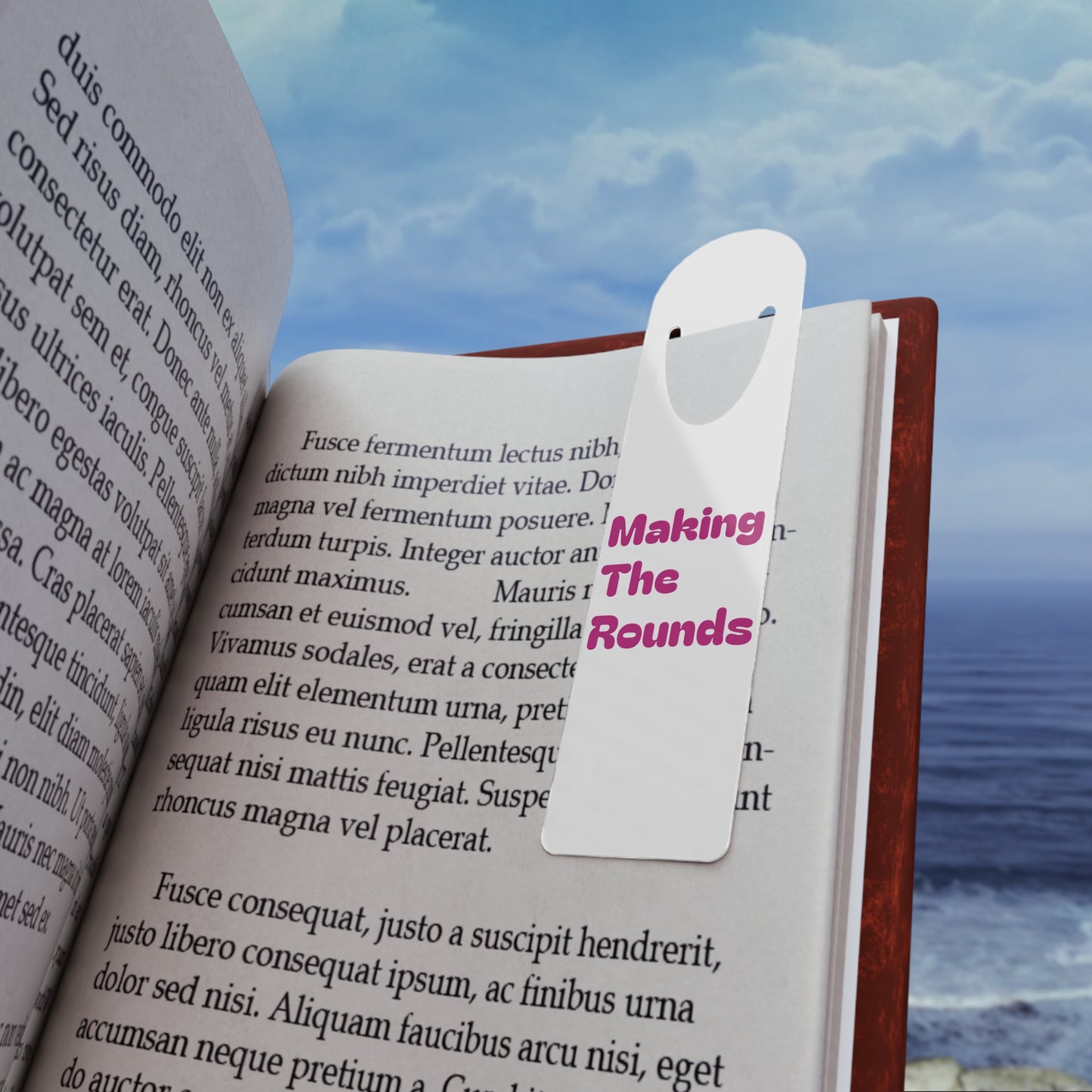 Making The Rounds PInk Bookmark