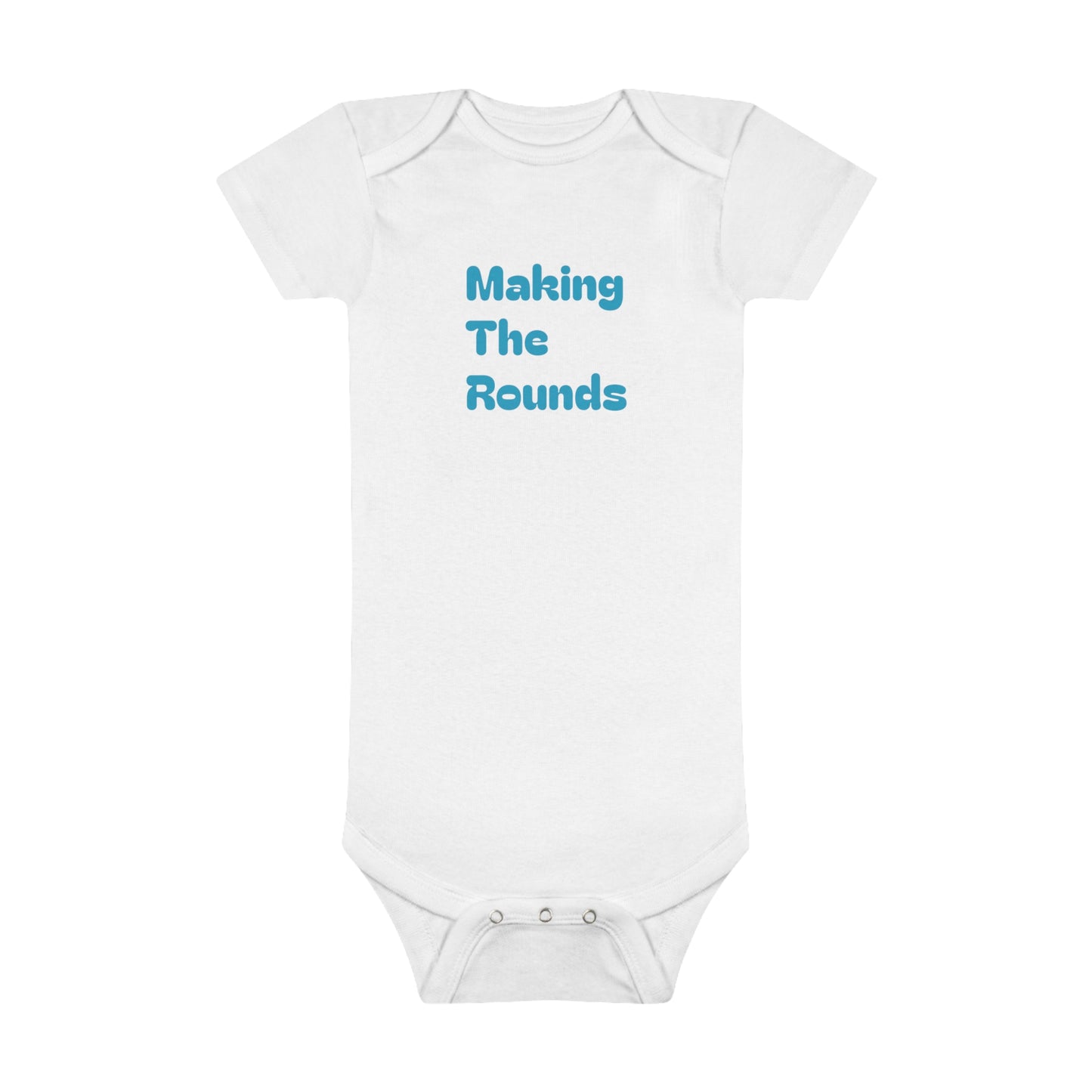 Making The Rounds Blue Baby Short Sleeve Onesie®