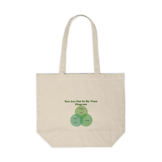 You Are Not In My Venn Diagram [Green] Canvas Shopping Tote