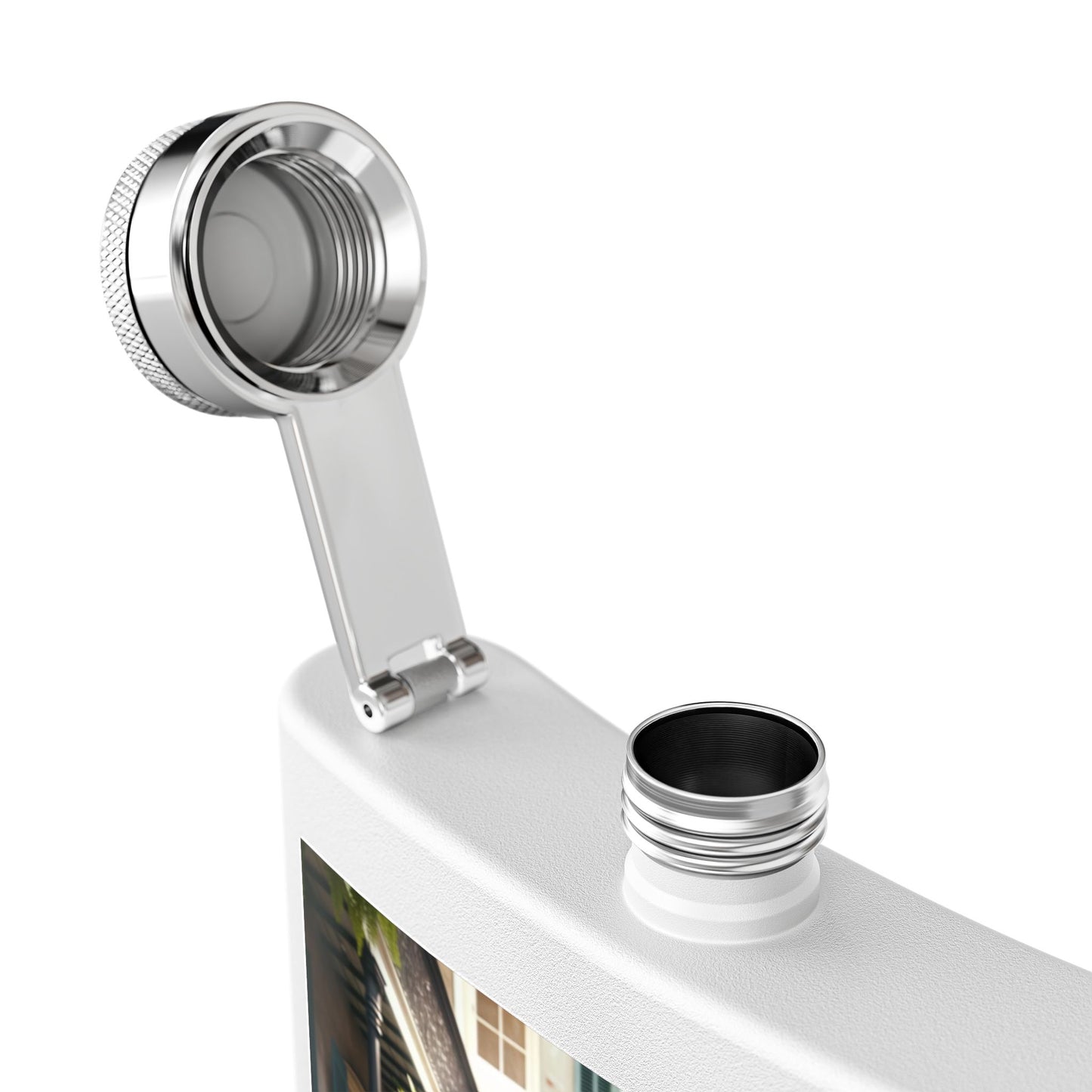 Baker’s Charm 6oz Stainless Steel Flask — Vintage Pastry Chef Art