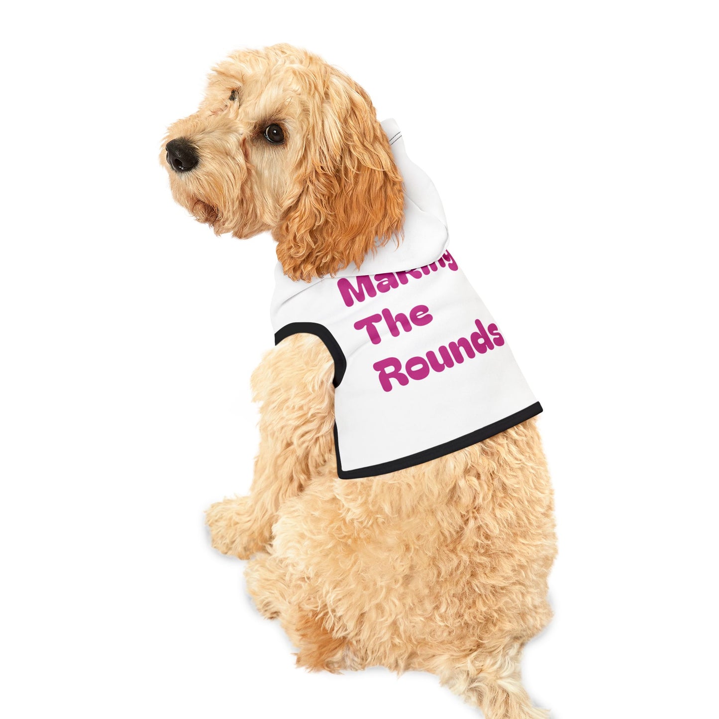 Making The Rounds Pink Pet Hoodie