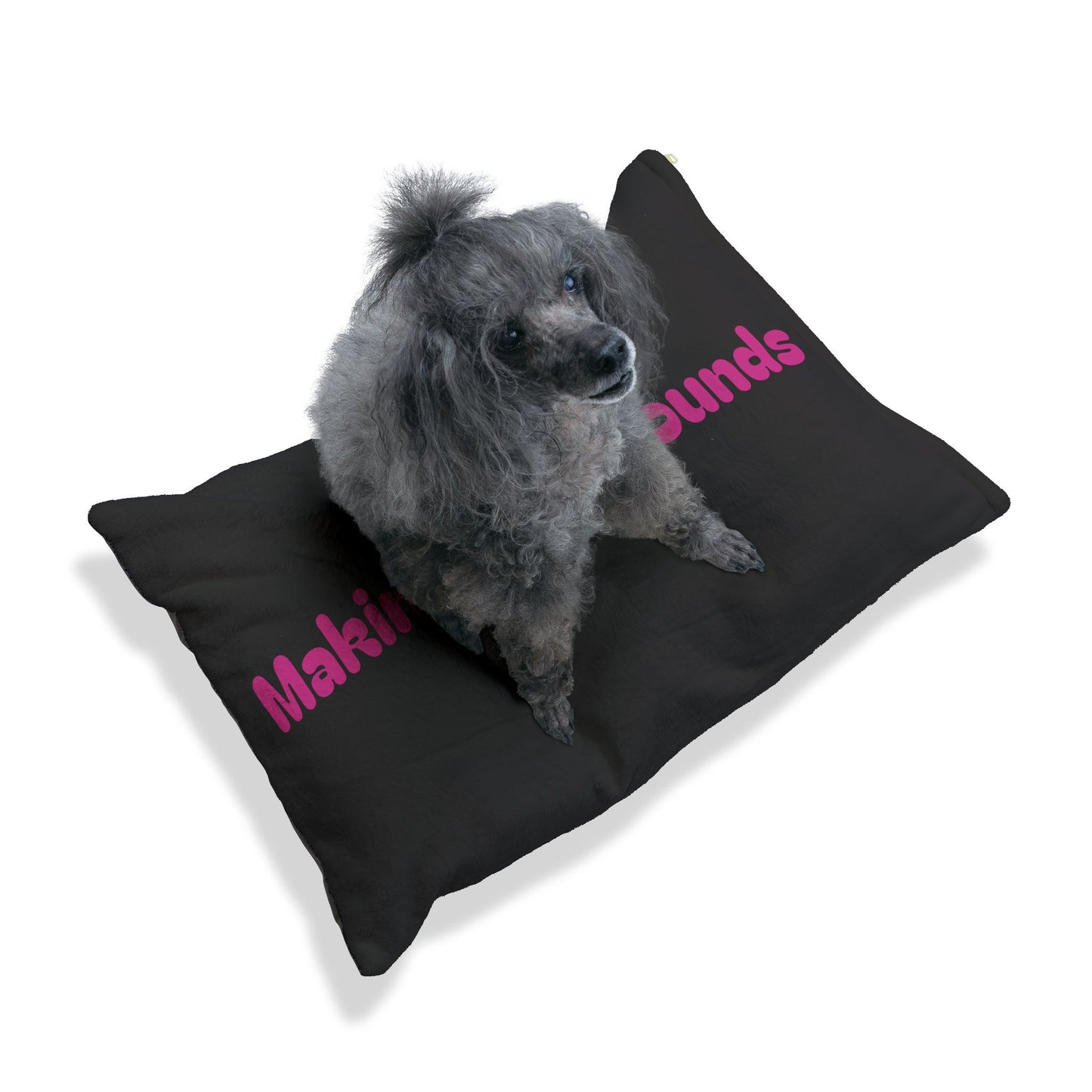 Making The Rounds Black with Pink Pet Bed