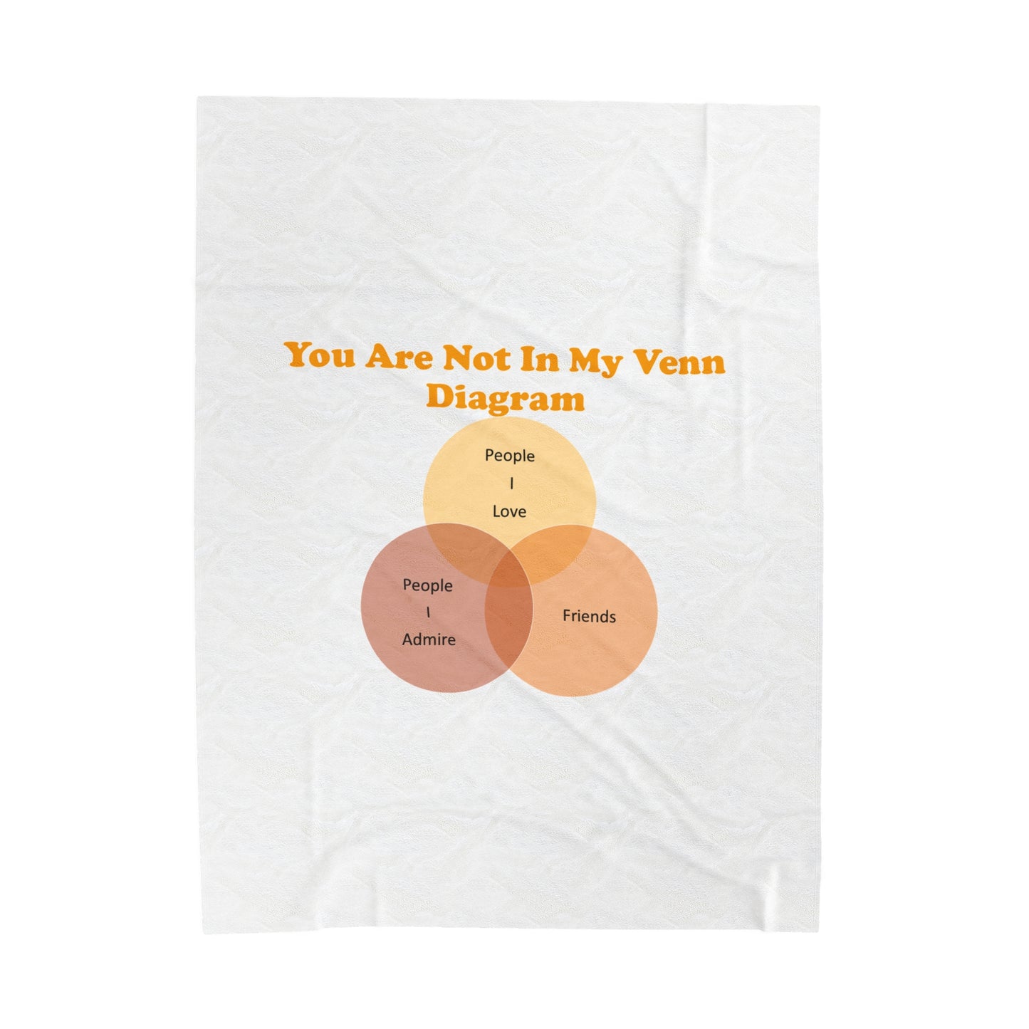 You Are Not In My Venn Diagram Orange Velveteen Plush Blanket