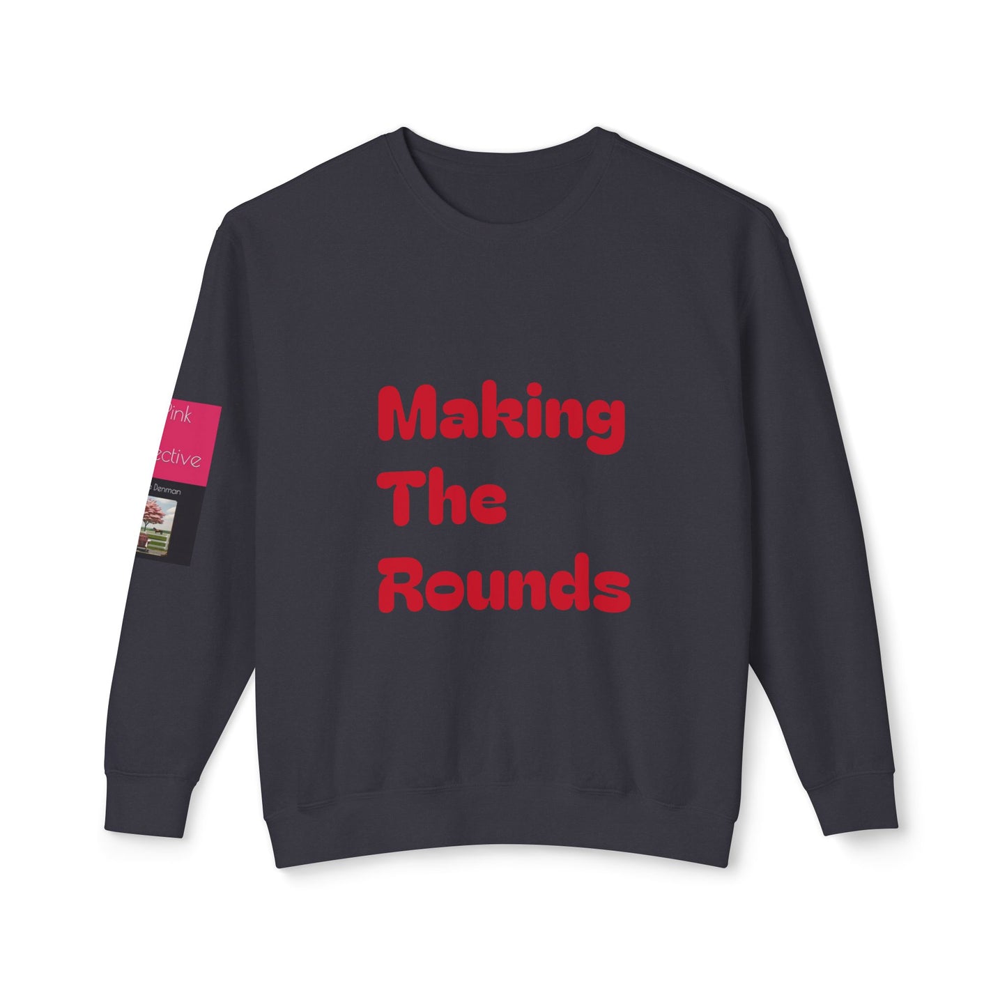 Making The Rounds Red Unisex Lightweight Crewneck Sweatshirt