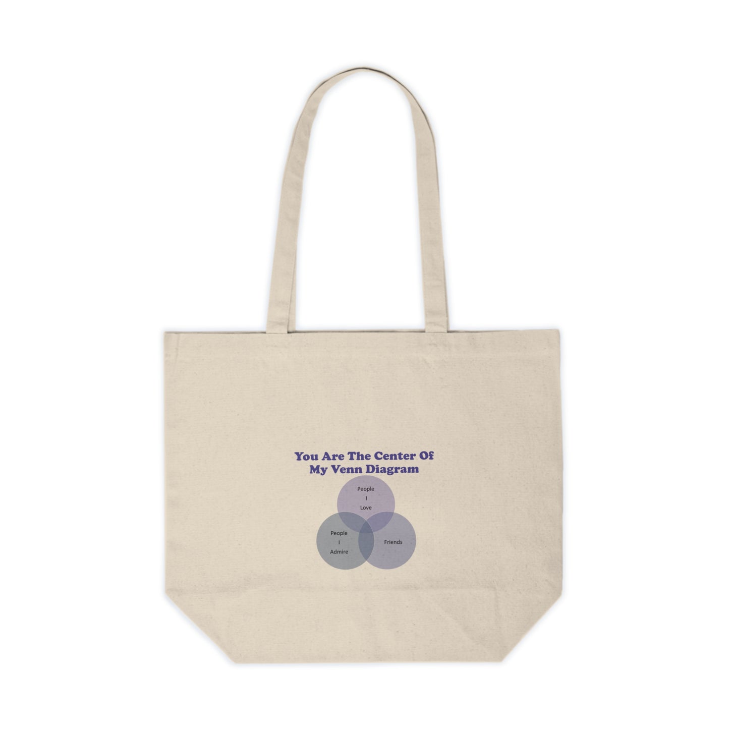 You Are The Center Of My Venn Diagram [Purple] Canvas Shopping Tote