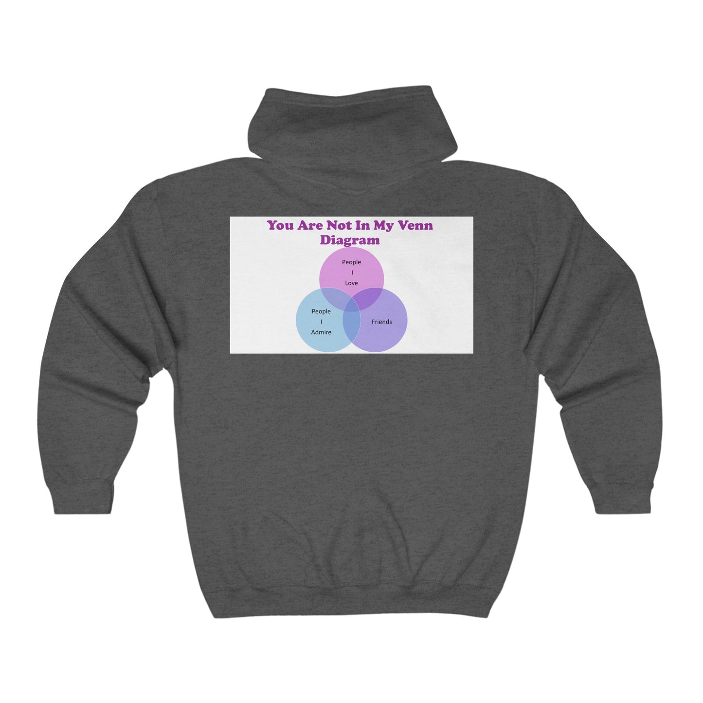 You Are Not In My Venn Diagram blue / purple Unisex Heavy Blend™ Full Zip Hooded Sweatshirt