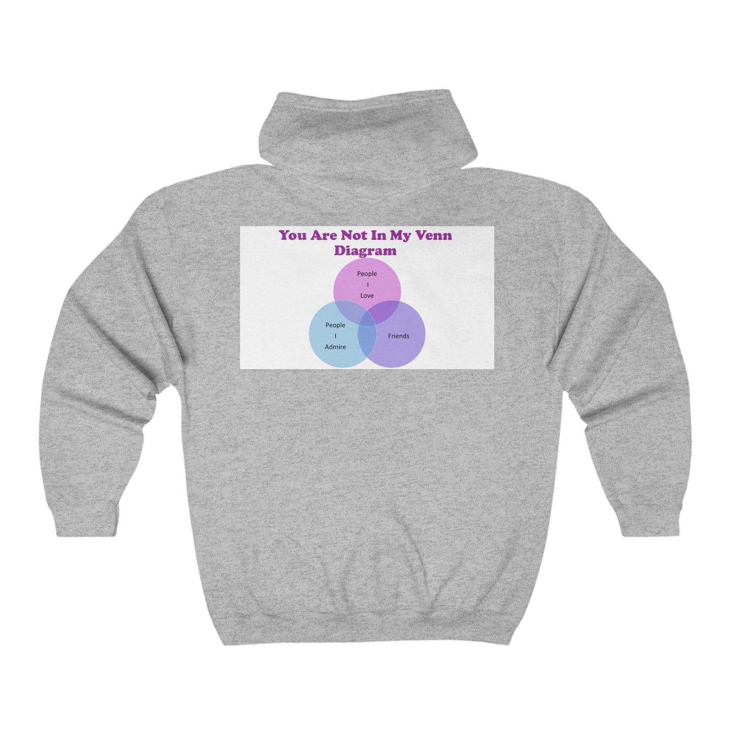 You Are Not In My Venn Diagram blue / purple Unisex Heavy Blend™ Full Zip Hooded Sweatshirt