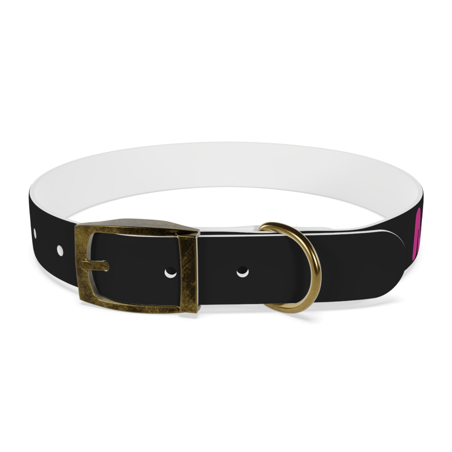 Making The Rounds Black With Pink Dog Collar