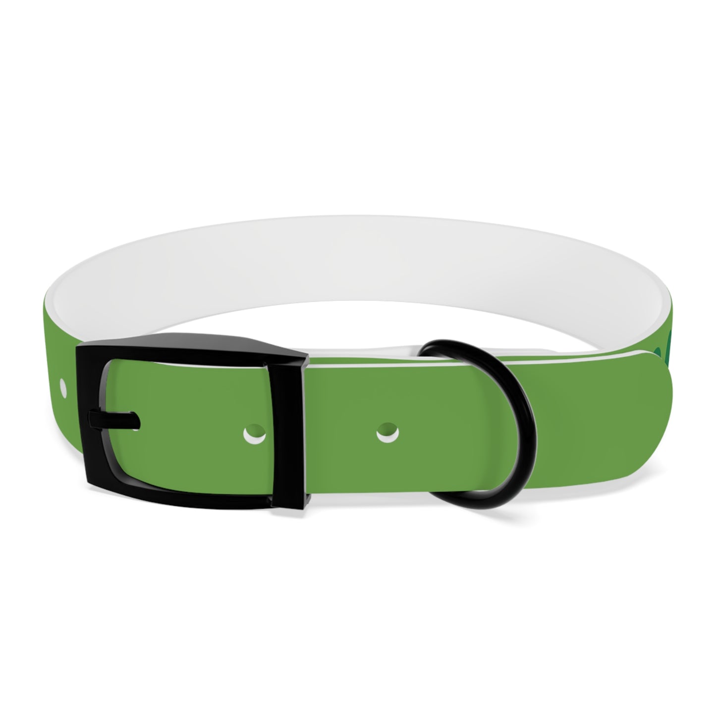 Making The Rounds Green Dog Collar