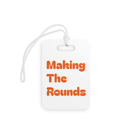 Making The Rounds Orange Luggage Tags