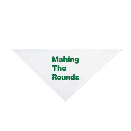 Making The Rounds Green Pet Bandana