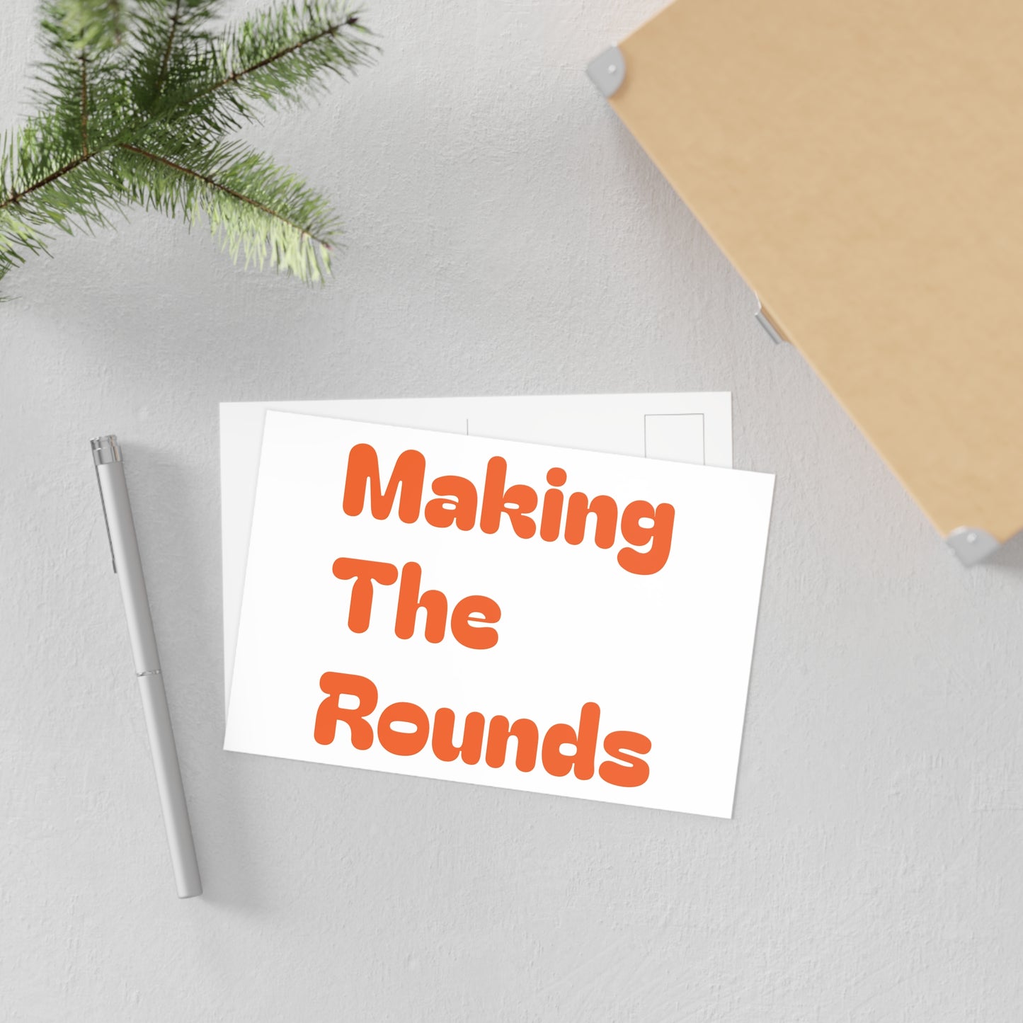 Making The Rounds Orange Fine Art Postcards