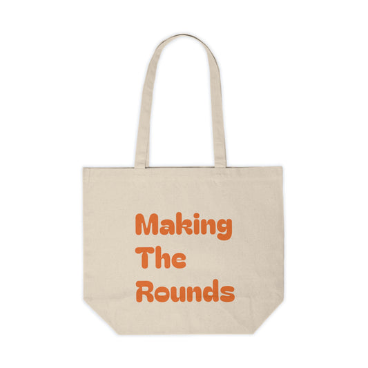 Making The Rounds [Orange] Canvas Shopping Tote