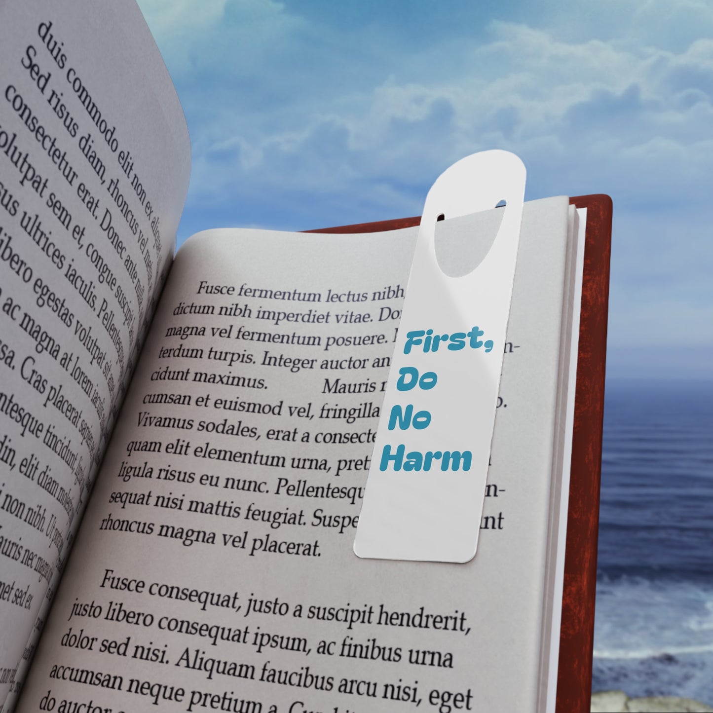 First Do No Harm Blue Bookmark