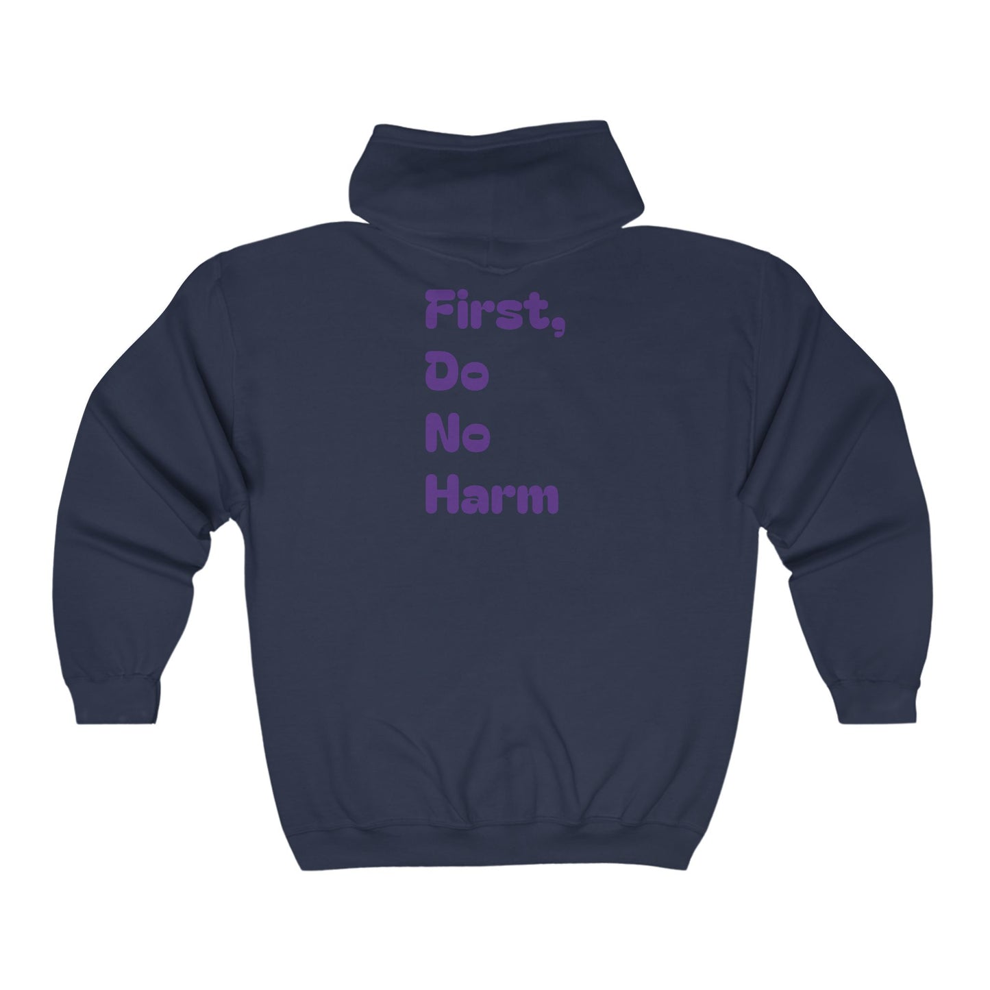 First Do No Harm Purple Unisex Heavy Blend™ Full Zip Hooded Sweatshirt