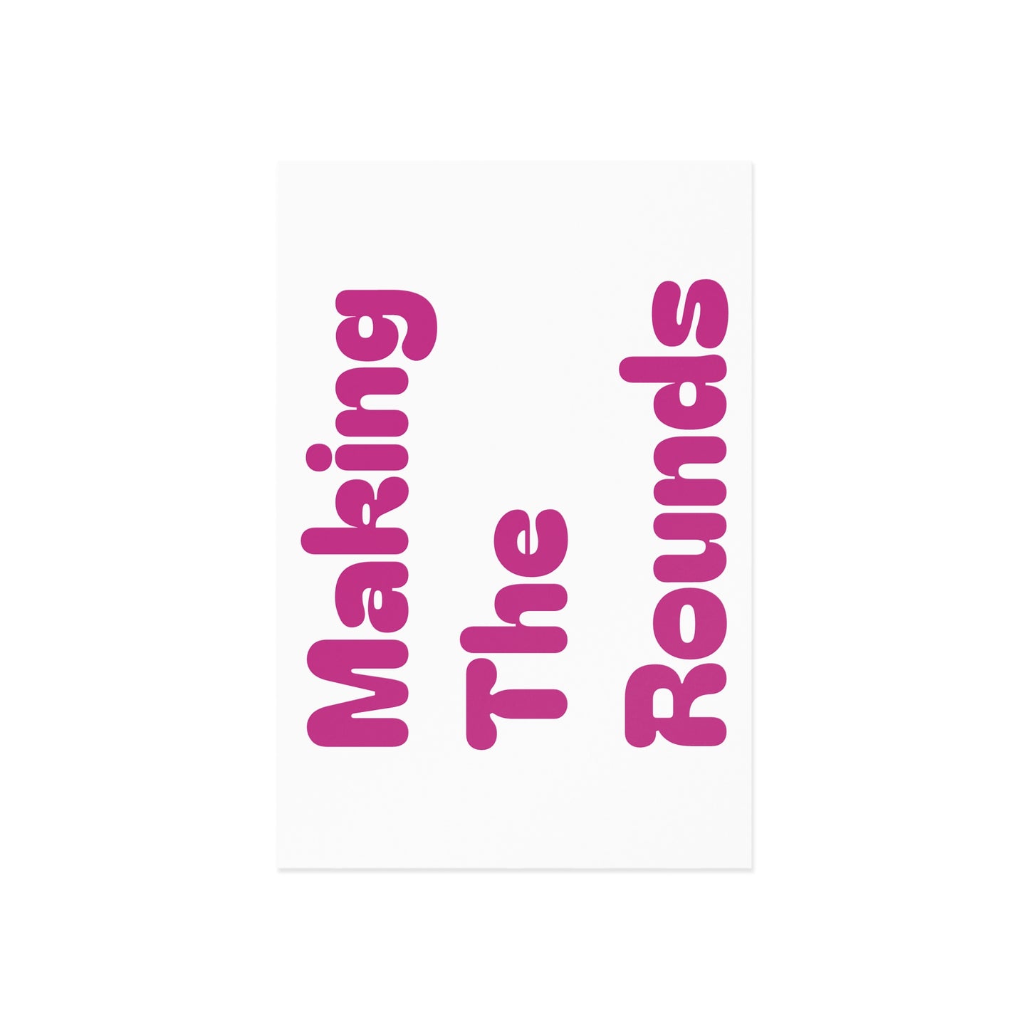 Making The Rounds Pink Fine Art Postcards