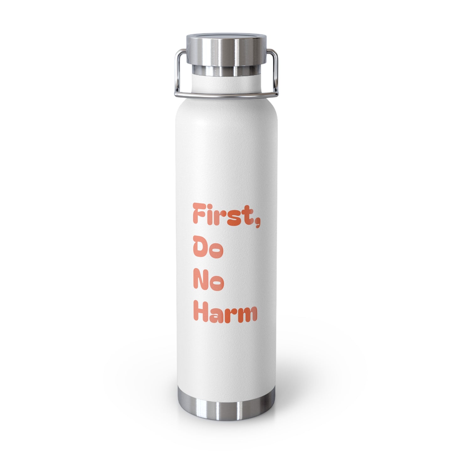 First Do No Harm Orange Copper Vacuum Insulated Bottle, 22oz