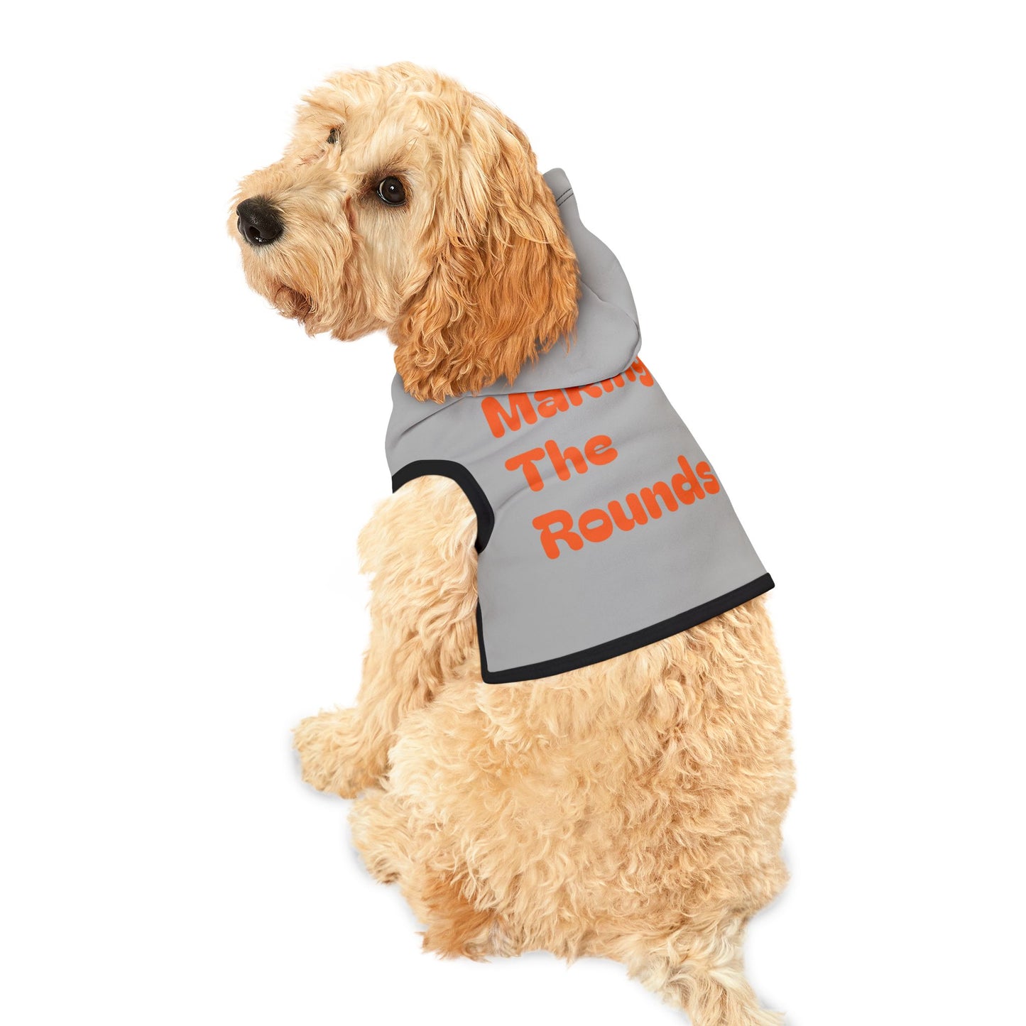 Making The Rounds Grey / Orange Pet Hoodie