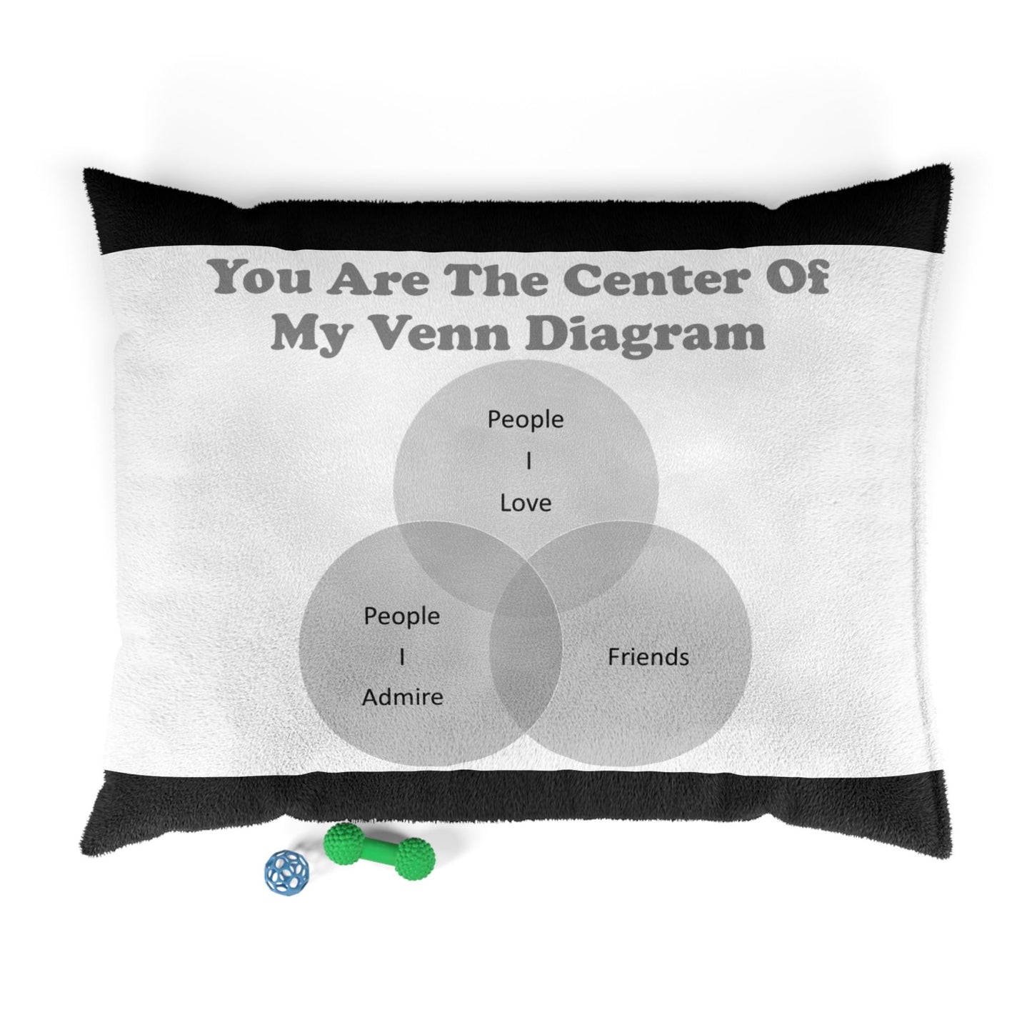 You Are The Center Of My Venn Diagram Black Pet Bed