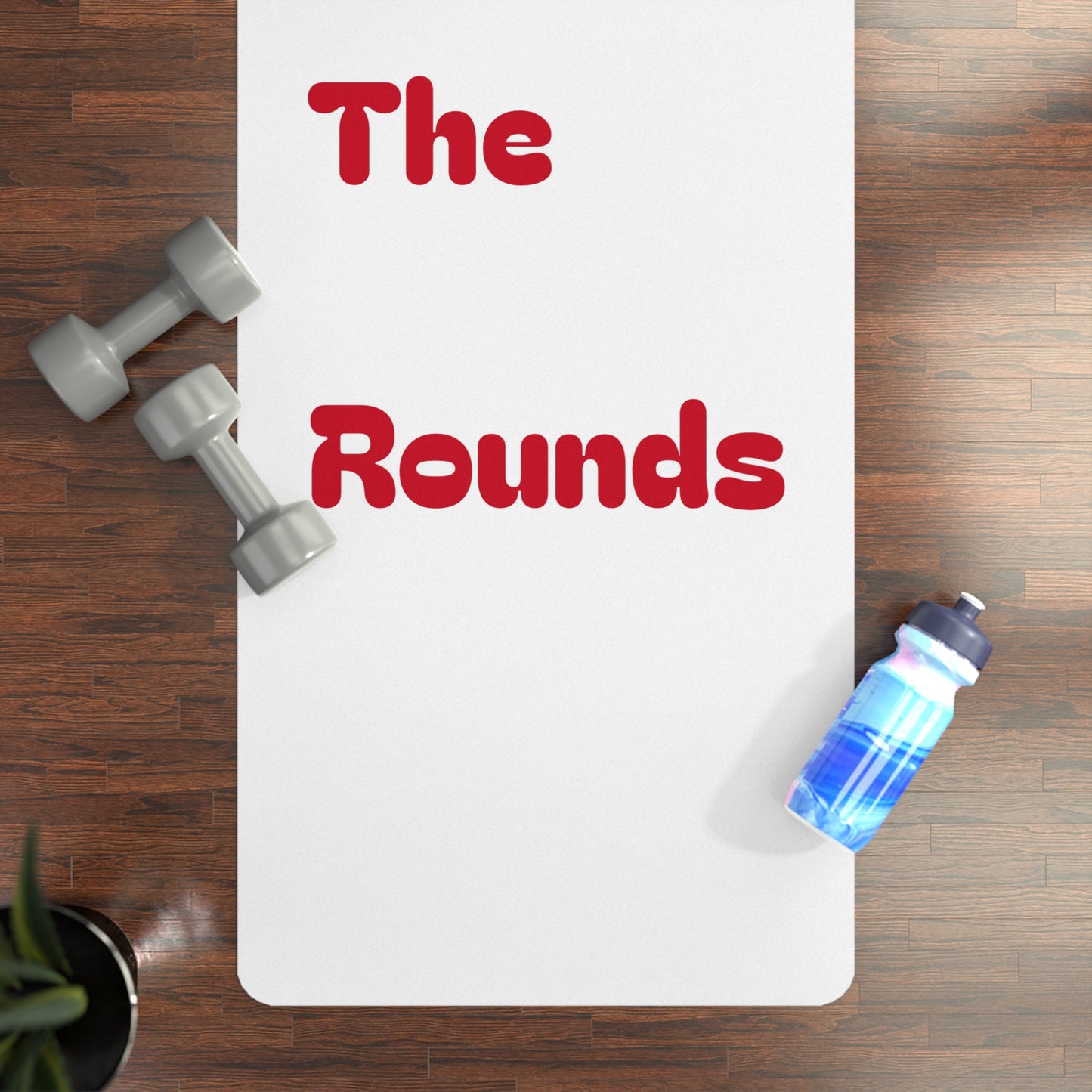 Making The Rounds Red Rubber Yoga Mat