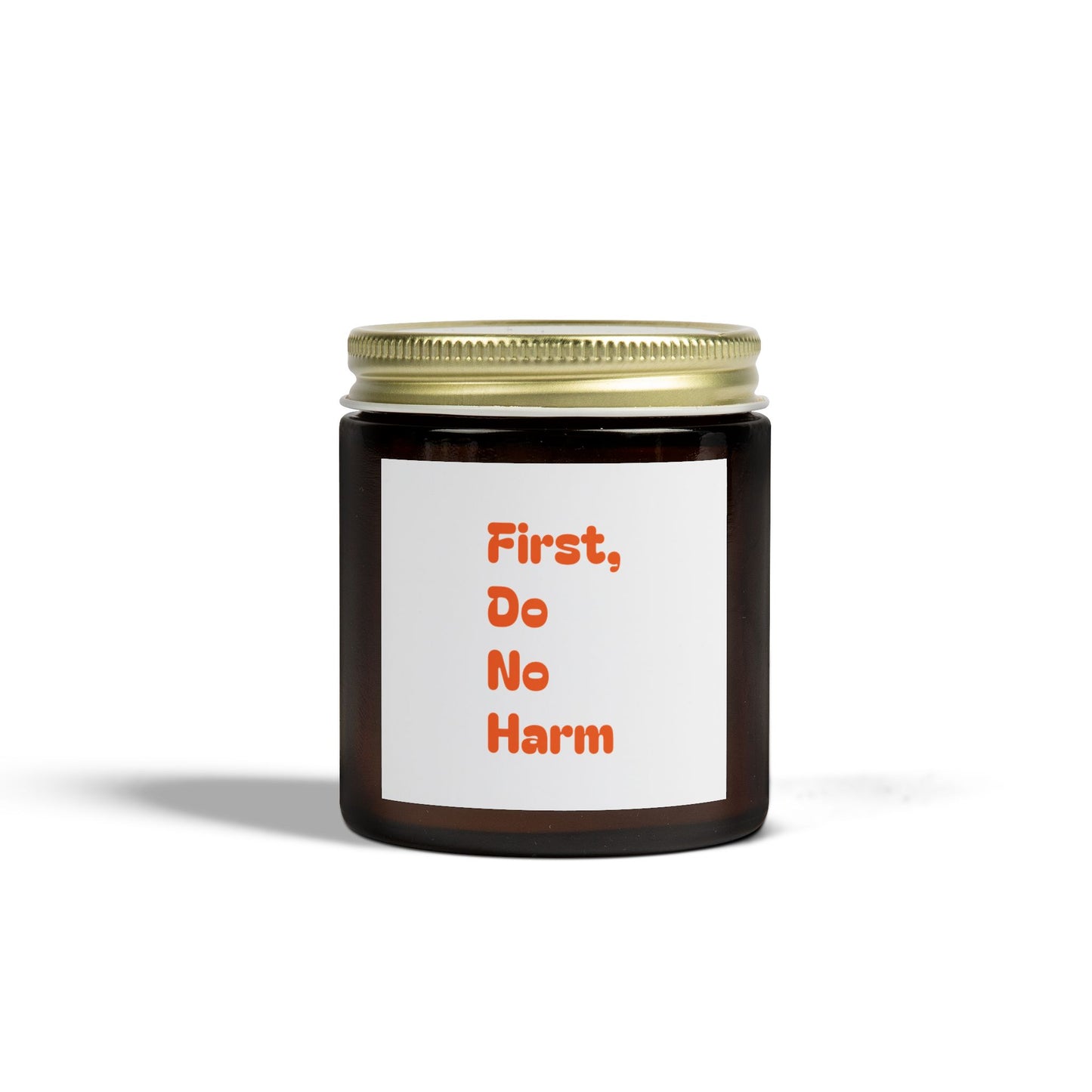 First Do No Harm Orange Scented Candles, Coconut Apricot Wax (4oz, 9oz)