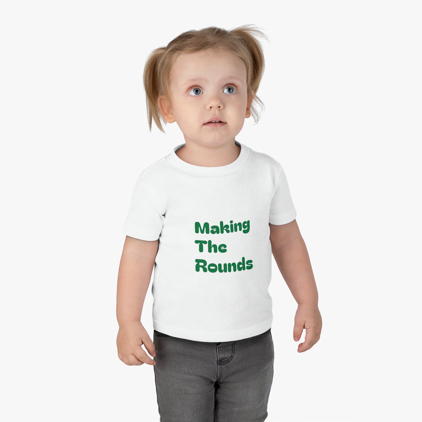 Making The Rounds Green Infant Cotton Jersey Tee
