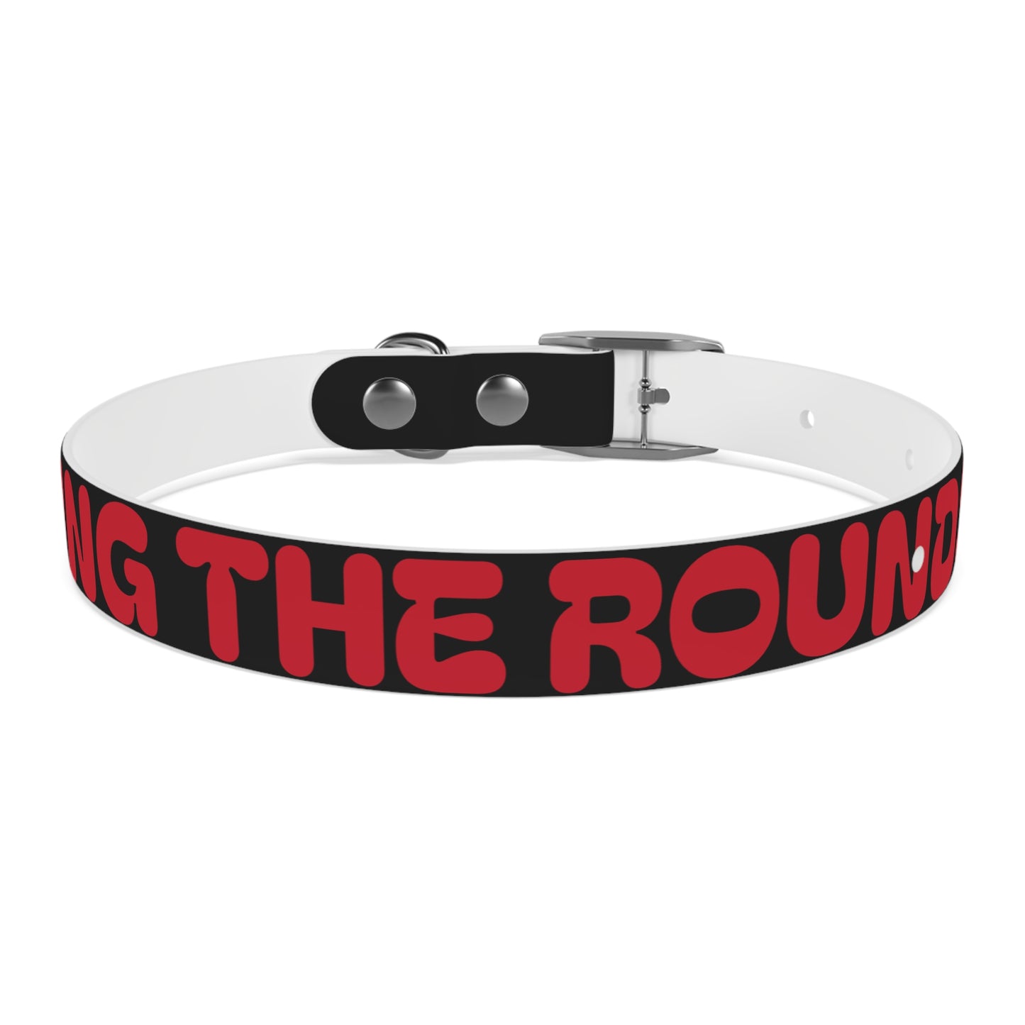 Making The Rounds Black with Red Dog Collar