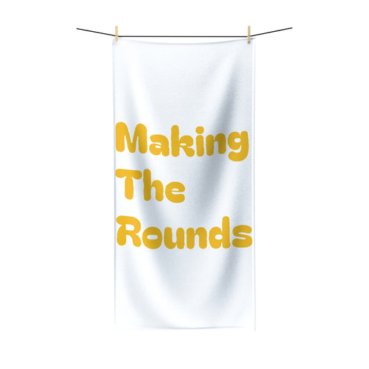 Making The Rounds Yellow Polycotton Towel