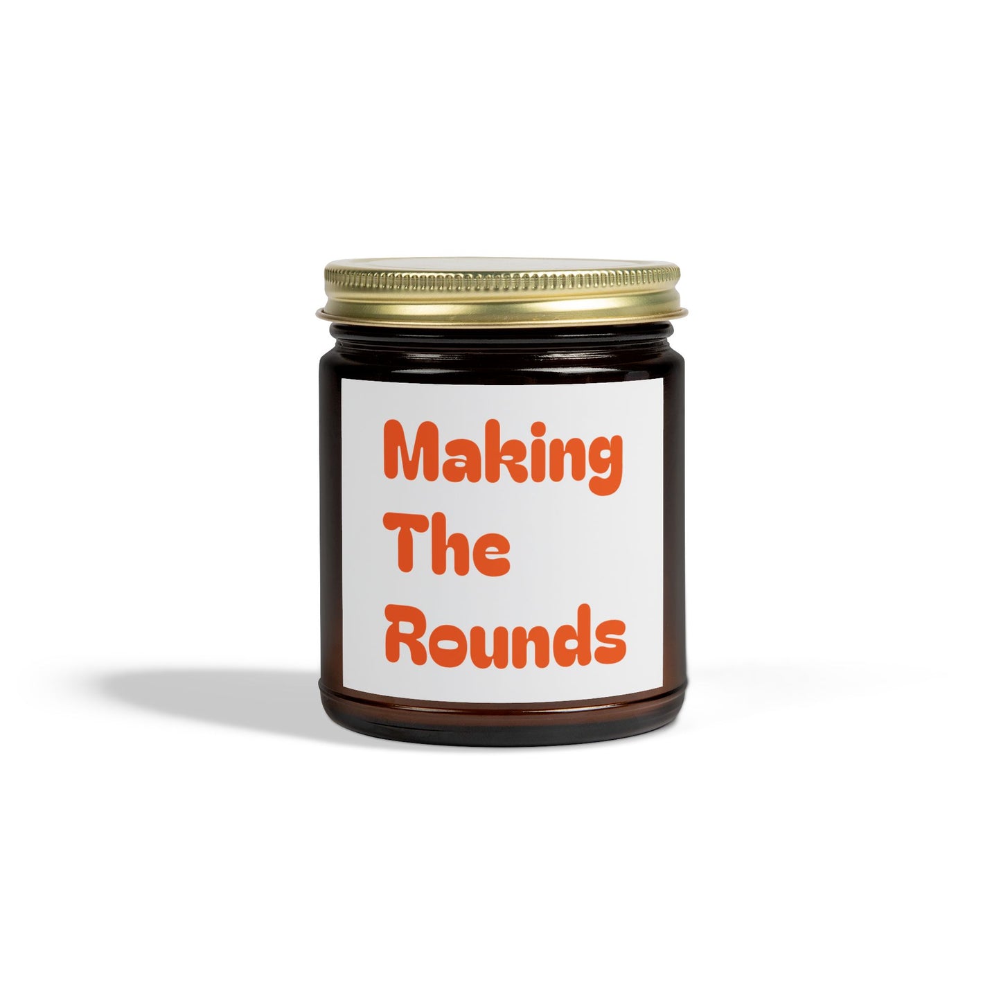 Making The Rounds Orange Scented Candles, Coconut Apricot Wax (4oz, 9oz)