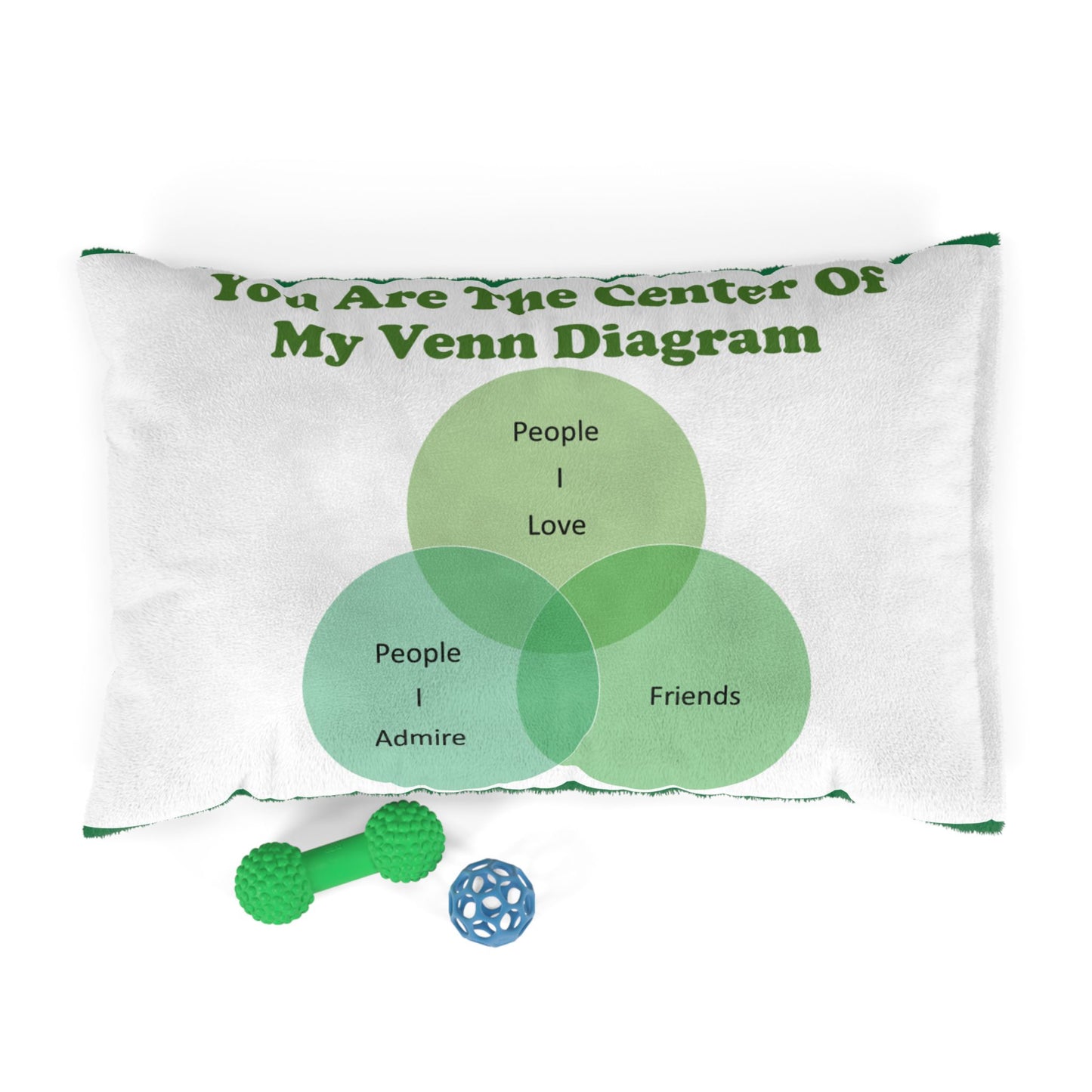 You Are The Center Of My Venn Diagram Green Pet Bed