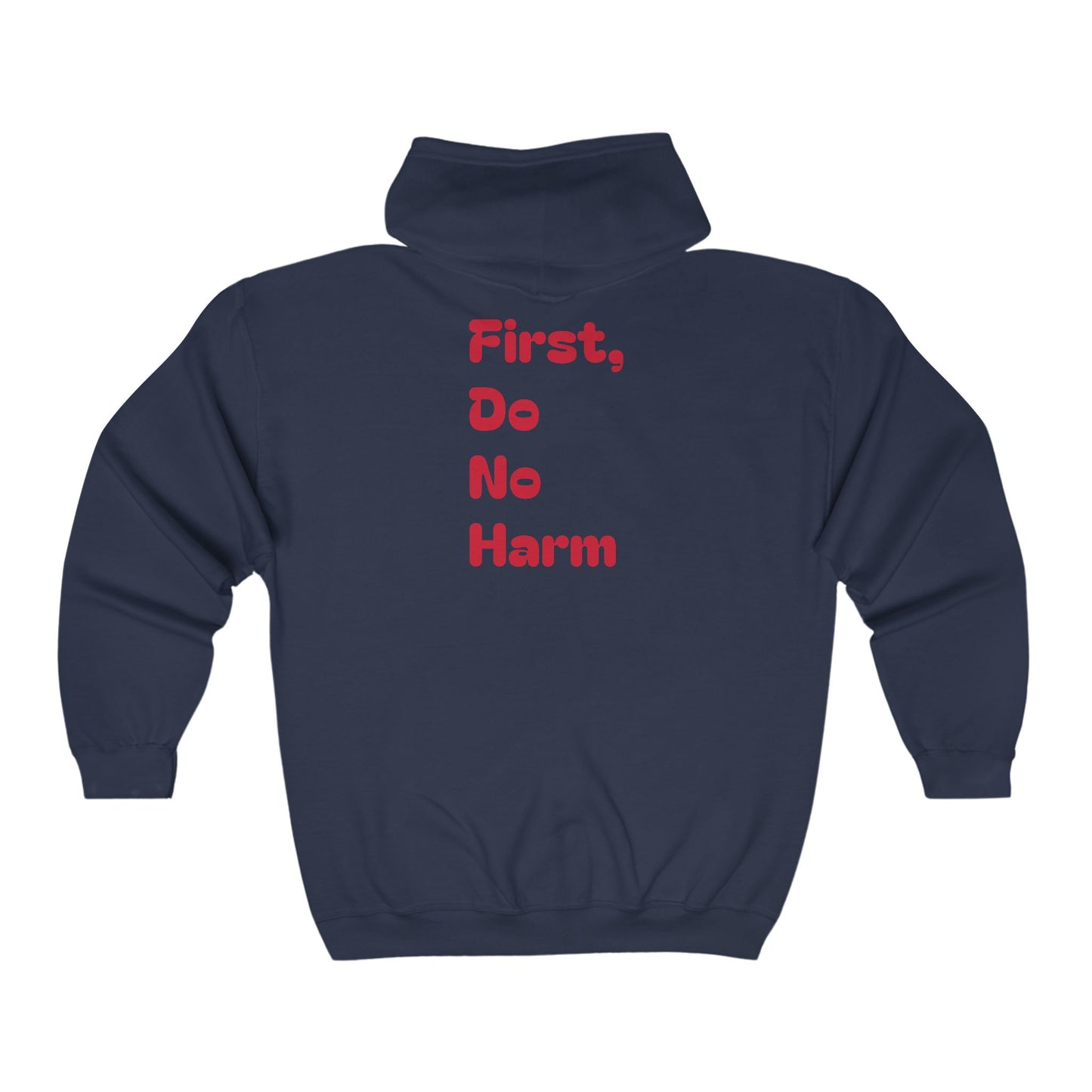 First Do No Harm Red Unisex Heavy Blend™ Full Zip Hooded Sweatshirt