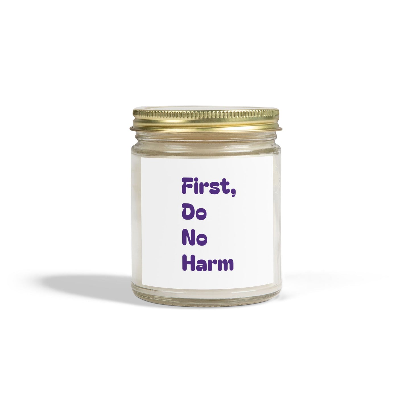 First Do No Harm Purple Scented Candles, Coconut Apricot Wax (4oz, 9oz)