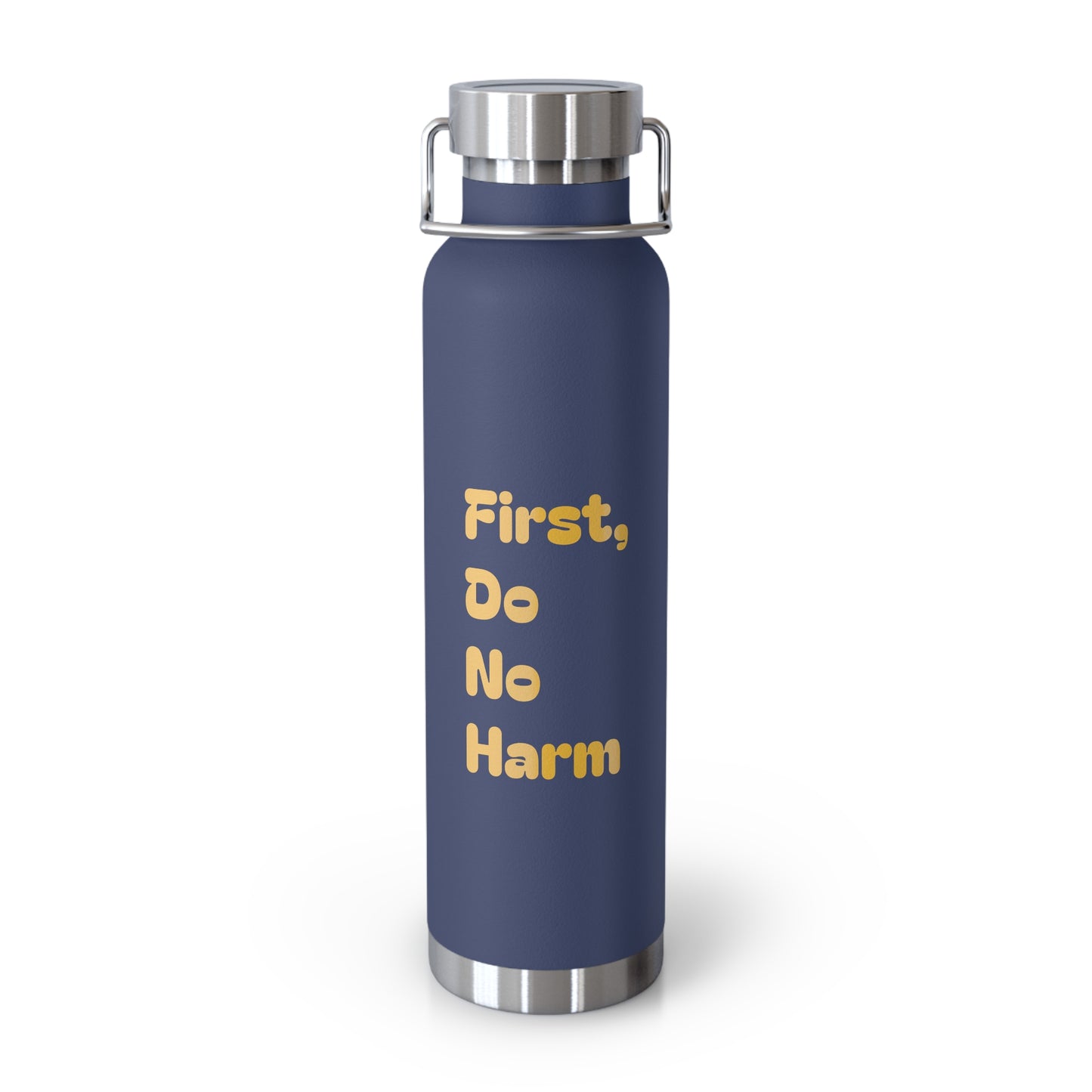 First Do No Harm Yellow Copper Vacuum Insulated Bottle, 22oz