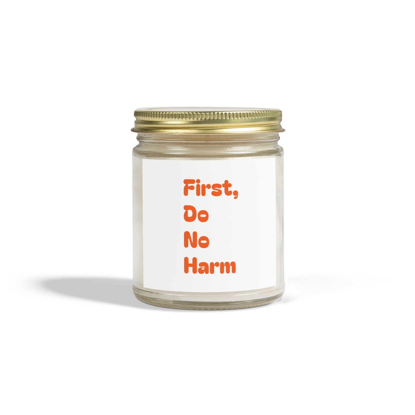 First Do No Harm Orange Scented Candles, Coconut Apricot Wax (4oz, 9oz)