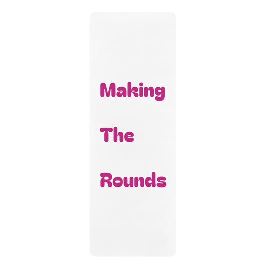 Making The Rounds Pink Rubber Yoga Mat