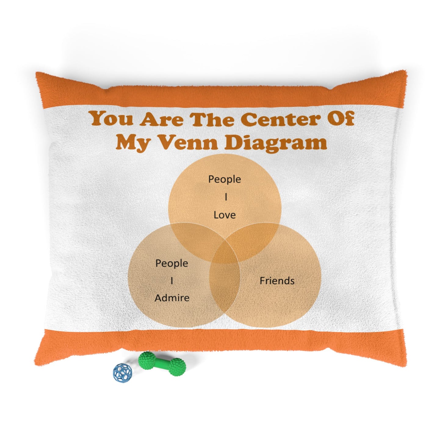 You Are The Center Of My Venn Diagram Orange Pet Bed