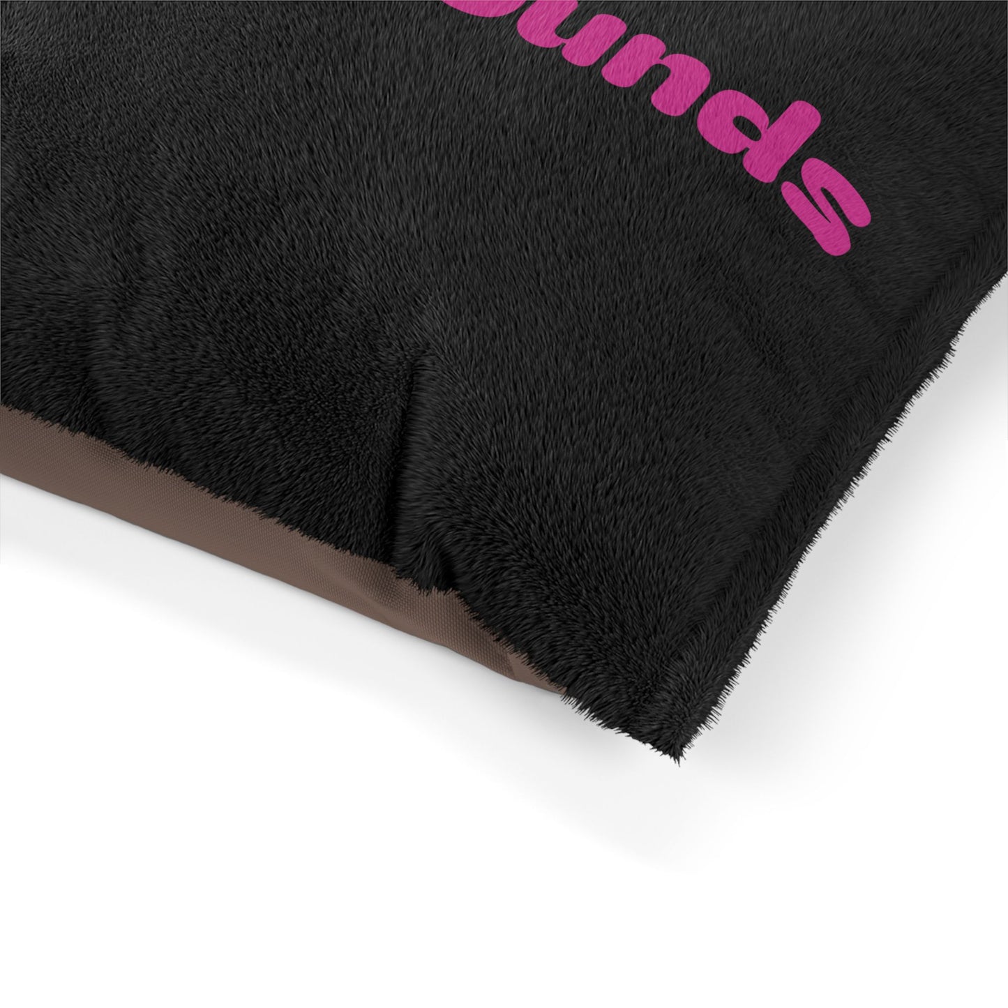 Making The Rounds Black with Pink Pet Bed