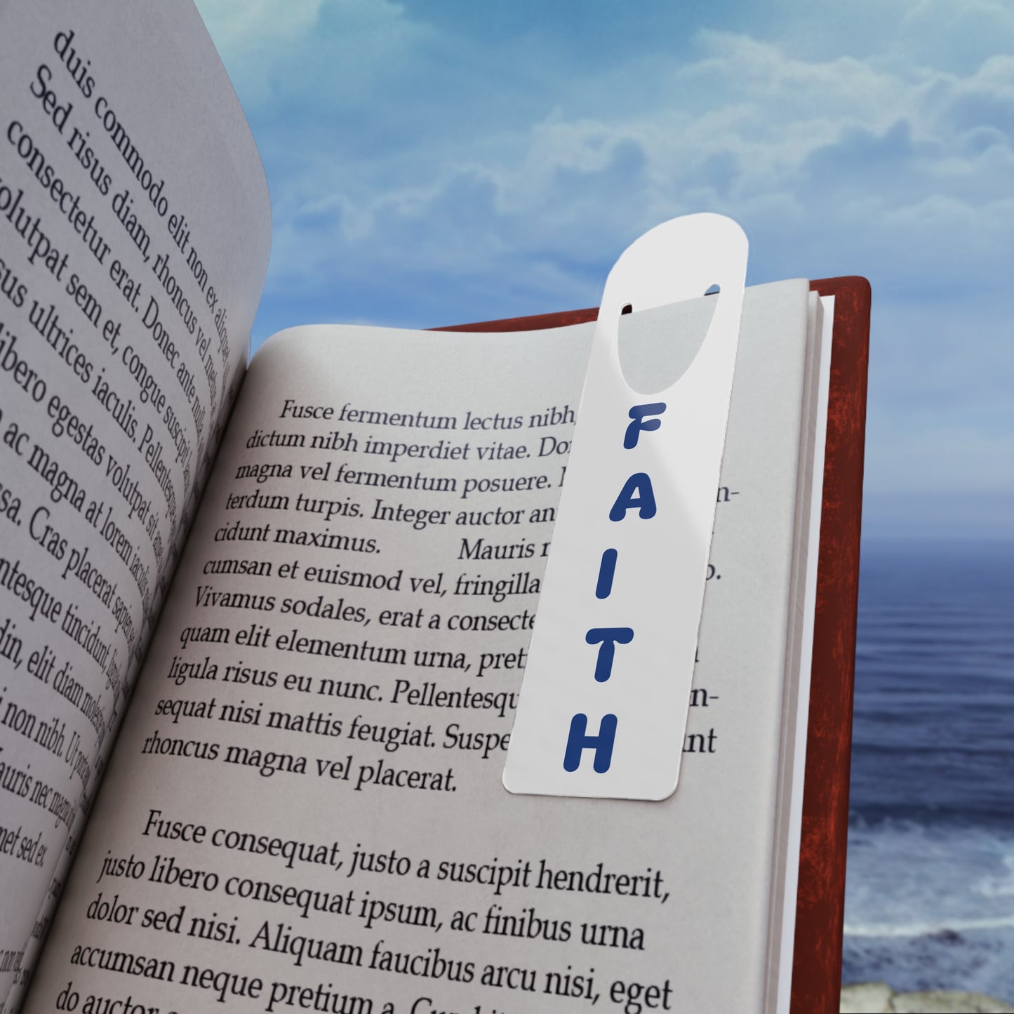 Faith Bookmark--Dark Blue