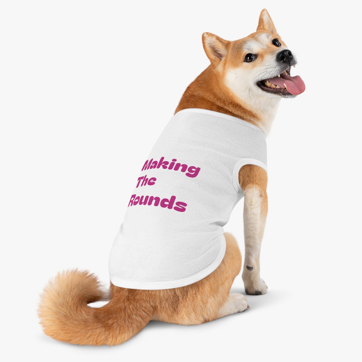 Making The Rounds Pink Pet Tank Top