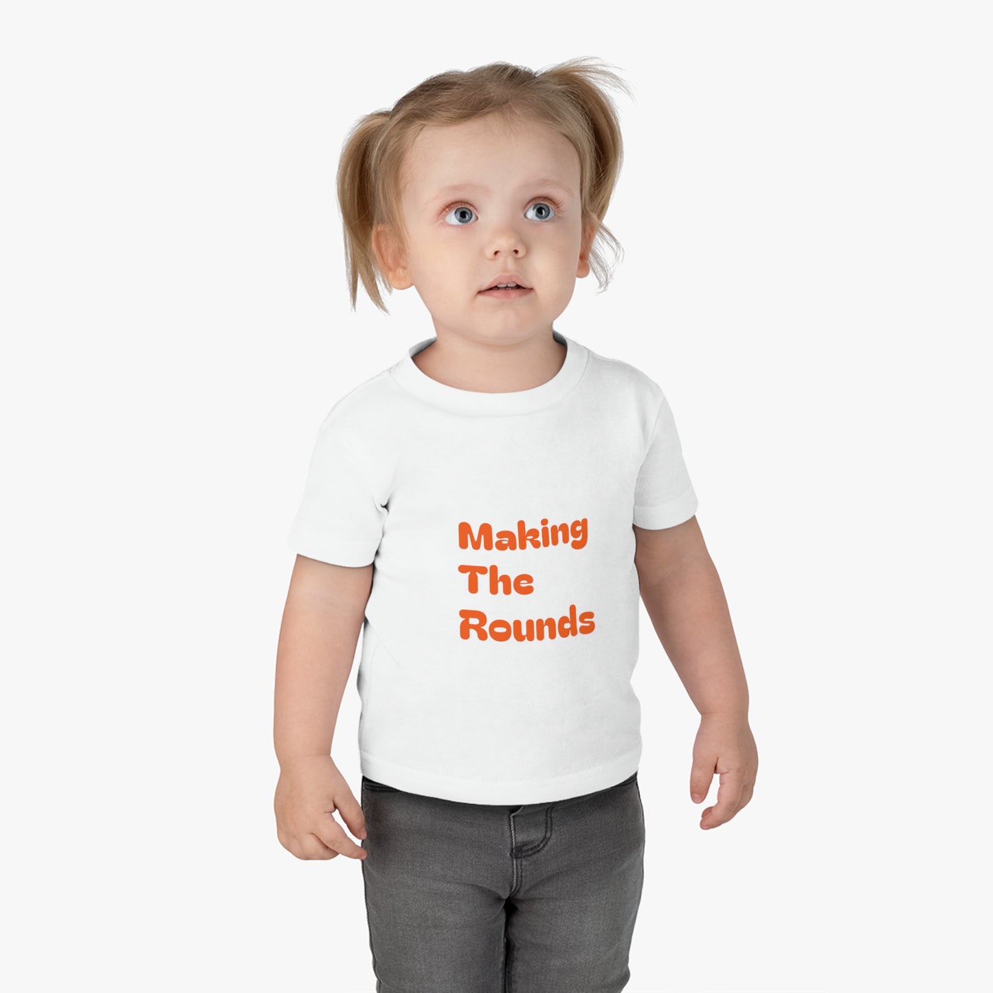 Making The Rounds Orange Infant Cotton Jersey Tee